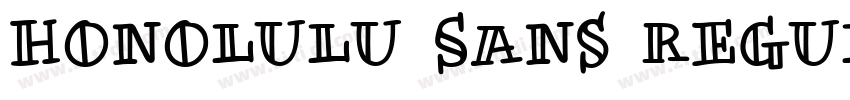 Honolulu Sans Regula字体转换